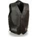 Event Leather ELM3925 Black Motorcycle Leather Vest for Men w/ Patches - Riding Club Adult Motorcycle Vests Medium