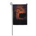 LADDKE Orange Autumn Halloween Tree and Bats Black Celebration Dark Graphic Happy Garden Flag Decorative Flag House Banner 12x18 inch