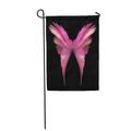 LADDKE Pink Angel Abstract Blue Butterfly Delicate Wings Fairy Faerie Fantasy Garden Flag Decorative Flag House Banner 12x18 inch