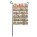 LADDKE Doodle Books Shelves Collection and Ladder for Store Library Reading Garden Flag Decorative Flag House Banner 12x18 inch