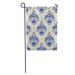 KDAGR Beige Floral Turkish Colorful Pattern Endless Ceramic Linoleum Blue Traditional Garden Flag Decorative Flag House Banner 28x40 inch