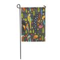 KDAGR Flat Pattern Toucan Peacock Bird of Paradise Flamingo Tropical Flowers Garden Flag Decorative Flag House Banner 12x18 inch