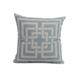 Simply Daisy 18 x 18 Greek New Key Geometric Print Outdoor Pillow Blue