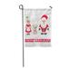 KDAGR Red Cartoon Mrs Santa and Claus Winter Dog Text Garden Flag Decorative Flag House Banner 12x18 inch