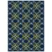 Sphinx Caspian Indoor/Outdoor Area Rug 3331L Blue Patio Talavera Style 6 7 x 9 6 Rectangle
