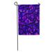 LADDKE Colorful Window Abstract Stained Glass Mosaic Blue and Violet Purple Garden Flag Decorative Flag House Banner 12x18 inch