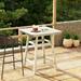 WestinTrends Square Outdoor Patio Counter High Bistro Bar Table With Umbrella Hole Sand