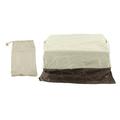 BBQ Grill Cover Waterproof Oxford Cloth Outdoor Rainproof Dustproof Sunproof Built in Grill Top Cover Grill Cover Beige Coffe Color Blocking