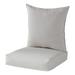 Sunbrella Fabric Cast Pumice 2-Piece Reversible Outdoor Deep Seat Cushion Set