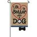 HGUAN Flag Life is Better with Dog Garden Flag 12x18 Double Sided | Paw Prints Burlap Garden Flags For Outside | All Seasons | House Flags for Dog Puppy Pet Lovers