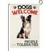 HGUAN Dachshund Garden Flag Dogs Welcome People Tolerated Garden Flag Dog Lovers Double Sided Flag House Yard and Outdoor Funy Dog Decor Flag 12x18 inch(9059)