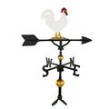 Montague Metal Products 32-Inch Deluxe Weathervane with Color Rooster Ornament