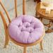 IMossad Soft Round Chair Pad Solid Color Thicken Removable Non-Slip Dining Room Indoor Outdoor Chair Cushions Seat Pad Chair Pad with Ties for Soft Chair Cushion for Office Chair Car Purple