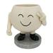 PATLOLLAV Smiling Plant Pot Novelty Planter Funny Resin Flower Pots Smiling Face Planter Pot Creative Decorative Flowerpot Succulents Pots for Indoor Outdoor Home Living Room Garden Decor