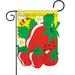 Strawberry Summer Garden Flags Green Leaves Fruit Basket Holiday Yard Flag Double Sided Polyester Outdoor House Terrace Flags