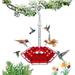 Sherem Hummingbird Feeder-Charming Wind Chimes Hummingbird Feeders Hummingbird Feeders for Outdoors Hangingï¼ŒHummingbird Wind Chime Feeder Garden Decor for Outside (Red)