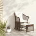 vidaXL 2 Piece Patio Lounge Set with Cushions Brown Poly Rattan