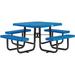 Global Industrial 46 Octagonal Picnic Table Expanded Metal Blue