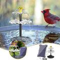 Mlkoz Solar Bird Bath Fountain3 Tier Bird Bath With 9 NozzlesSolarFountain Pump Kit For Bird Bath Small Pond Swimming Pool Fish Tank Garden Backyard Outdoo on Clearance