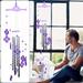 Pedty Wind Chimes Wind Wind Memorial Wind Chime Outdoor Wind Chime Unique Tuning Relax Soothing Sympathy Wind Chime for Mom and Dad Garden Patio Patio Porch Home Decor (Purple)