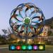 YUNJACKEYDZ Wind Spinners Outdoor AIF4 - Wind Spinners for Yard and Garden Wind Sculptures & Spinners Solar Wind Spinner Metal Sind Spinner for Outdoor Yard Lawn & Garden Christmas Holiday