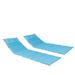 2 Piece Outdoor Lounge Chair Cushion Replacement Patio Recliner Seat Cushion Chaise Lounge Cushion for Garden Backyard Lawn Sky Blue