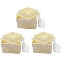 3Pcs Tofu Press with Lids + 3Pcs Cheese Cloth | High-Quality Tofu Maker Pressing Mold for Homemade Tofu and Cheese Making | Food Grade Plastic | Includes Cheese Cloth | 6.7 x 6.7 x 3.7 inch Size