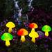 Solar Mushroom Lights Outdoor Waterproof LED Landscape Pathway Lights Solar Powered with 6 Cute Ones for Garden Yard Path Fence Lawn Christmas Mushroom-Multicolor