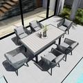 Home Care Wholesale 9 Pieces Patio Dining Set for 8 - All Weather Outdoor Dining Sets All in One Outdoor Table and Chairs Wicker Outdoor Patio Furniture Sets with Cushions and Pillows