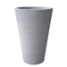 LeisureMod Pebble Fiberstone and MGO Clay Planter Mid-Century Modern Tapered Round Planter Pot for Indoor and Outdoor (Grey 31 Inch)