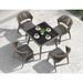 LEAF Patio Dining Set of 9 All-Weather Metal Table Chair Set Patio Rattan Furniture Set for Backyard Garden Outdoor Dining Set