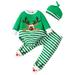 EHQJNJ Toddler Christmas Outfit Boy Toddler Boys Girls Christmas Stripe Deer Top Pants Hat Set Outfits Clothes