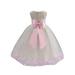 Ekidsbridal Ivory Tulle Rose Petals Junior Flower Girl Dress Pageant Mini Bridal Gown Christening Formal Evening Wedding 302T 2