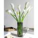6 Pcs Soft White Calla Lily Artificial Flowers | Real Touch Faux Calla Lilies | Long Stem for Tall Vases | Watering & Pruning Free