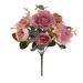 Jhomerit Fake Flowers Vintage Artificial Peony Silk Flowers Artificial Peony Flowers Simulation Rose Wedding Bouquetss Fake Floral Rose Flower Silk Flower Hand Tied Bouquet Pink (Red)