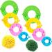 4 Sizes Pompom Maker (8 Pieces) Plastic Pompom Maker Set Bobble Stencil Fluff Ball Fluff Ball DIY Needle Craft Tool Kit