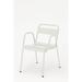 iSiMAR Anglet Stacking Patio Dining Armchair Metal in White | 32.2 H x 20.7 W x 22.8 D in | Wayfair 7203_BL