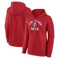 Women's Fanatics Branded Red Long Island Nets Overtime Pullover Hoodie