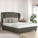 Republic Design House Archer Platform Bed (4" Leg) Ivory | 60 H x 69 W x 83 D in | Wayfair 11351-F4