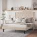 Republic Design House Peyton Platform Bed (8" Leg) Ivory, King Size, Solid Wood | 60 H x 85 W x 83 D in | Wayfair 12341-F8