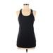 Reebok Active Tank Top: Black Solid Activewear - Women's Size Medium