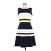 Tommy Hilfiger Casual Dress - Fit & Flare: Blue Stripes Dresses - Women's Size 10