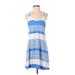 Lilly Pulitzer Casual Dress Scoop Neck Sleeveless: Blue Stripes Dresses - Women's Size Small