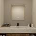 Latitude Run® Modern Amber Series Frameless Lighted Beveled Bathroom/Vanity Mirror in White | 36 H x 30 W x 1.1 D in | Wayfair
