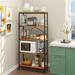 17 Stories Ayasha Bookcase Metal in Black/Brown | 57.48 H x 11.81 W x 11.81 D in | Wayfair 027CEC961CB040F18231B376156340C5