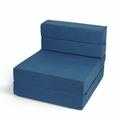 Twin XL Firm 6" Mattress - Alwyn Home Graciela Convertible Bean Bag Chair: Transforming Single Sofa Bed w/ in Blue | 74.8 H x 28 W 6 D Wayfair