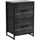 Latitude Run® Nightstand, Small Dresser, Bedside Furniture, Night Stand End Table w/ Storage Drawers For Bedroom, Black Grain | Wayfair