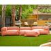 Hokku Designs Baya 4 Piece Modular Outdoor Sofa w/ Ottoman - Luxurious European Style Soft Seating, Breeze | 24 H x 136 W x 70 D in | Wayfair