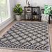 Black/Brown Rectangle 5' x 7' Area Rug - George Oliver Geometric Daze Hanah Shag Black/Cream/Tan Area Rug Polypropylene | Wayfair