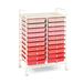 Rebrilliant Nesma 20 Drawer Storage Drawer w/ Locking Wheels in Pink | 35 H x 25 W x 15 D in | Wayfair 9DE5D2A01DEE4C929BB0B5489F4296F9